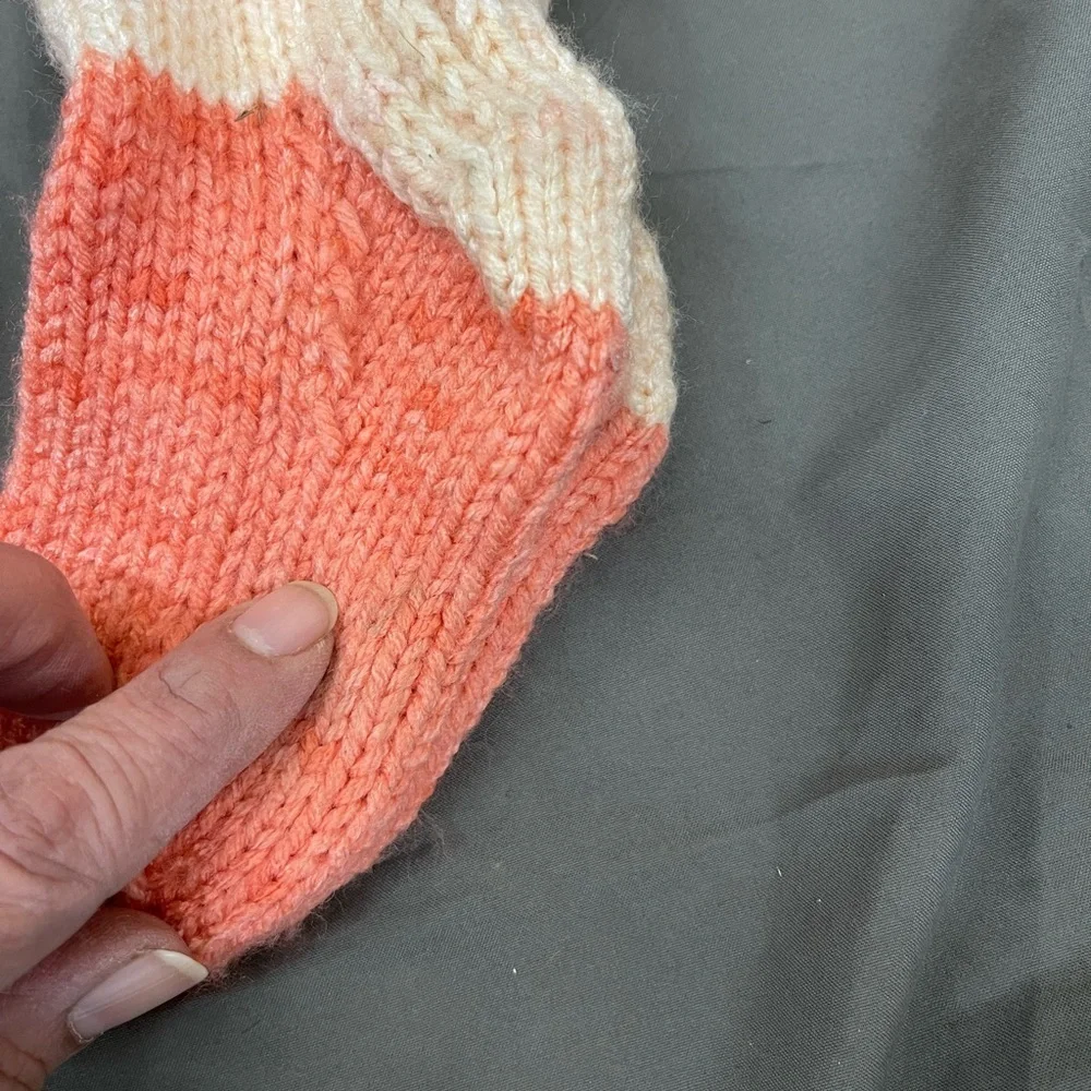 Three Pairs of Hand Knit Children’s Socks Size 1